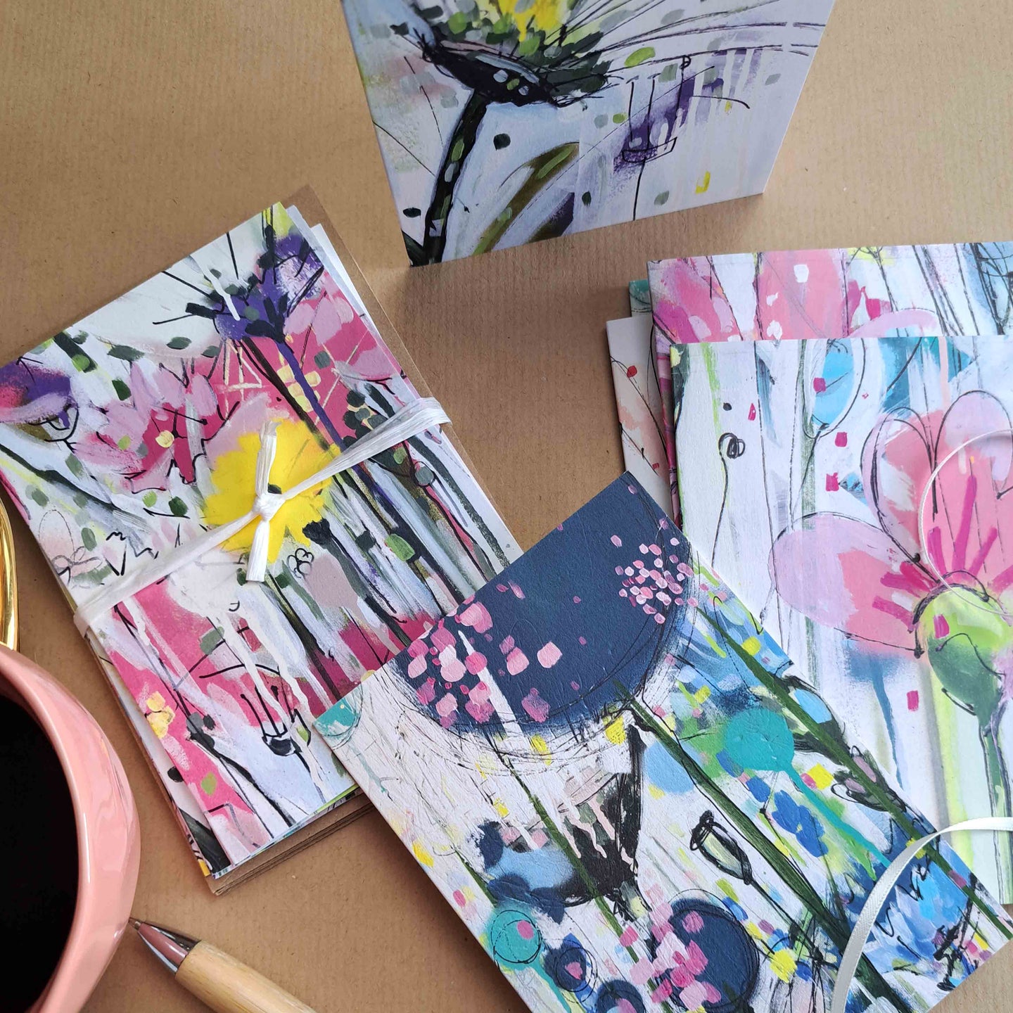 Cheerful flowers - card bundle